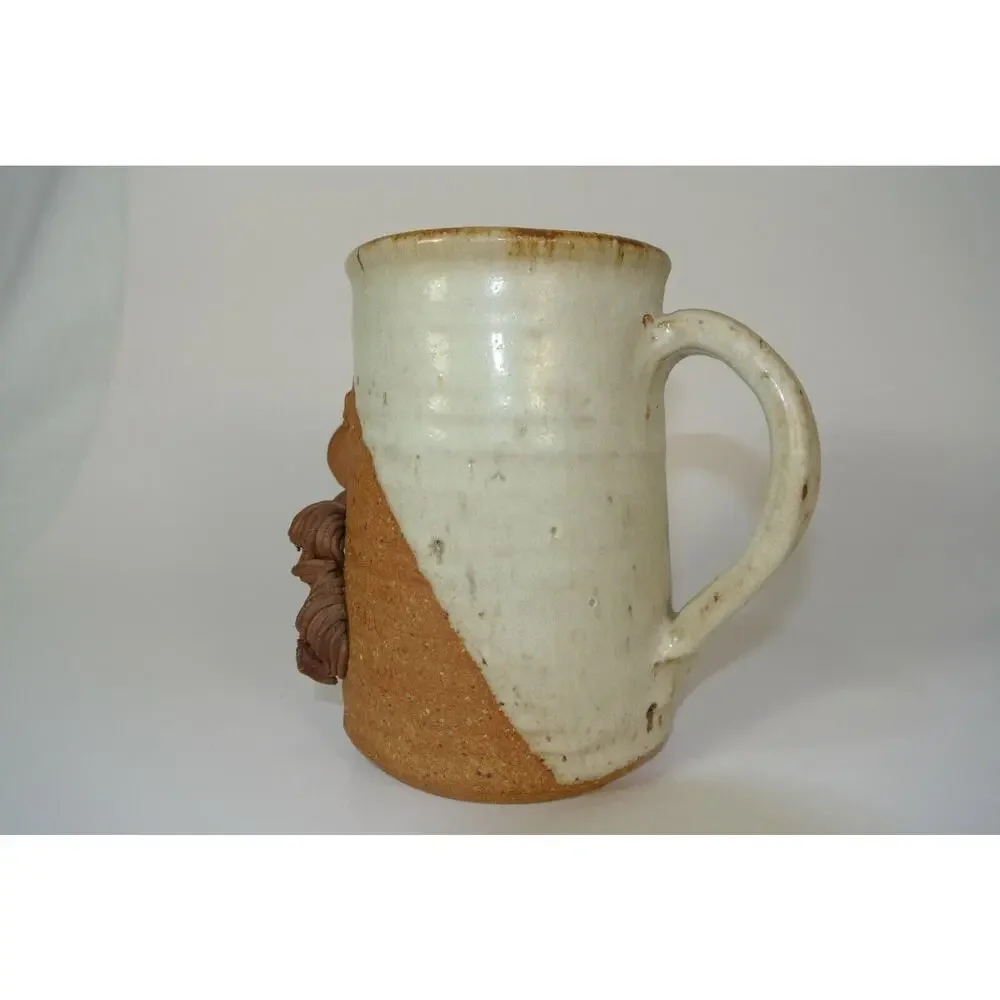 Vintage Stoneware‎ Face Mug 3D Mustache Beer Mug Cup Novelty Collectible
